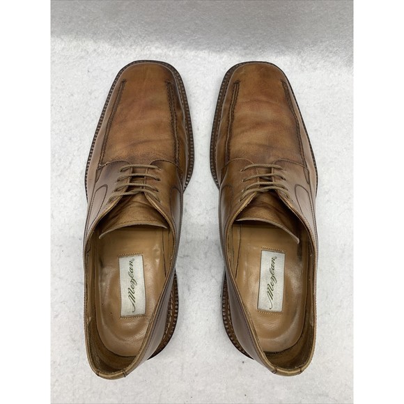 Mezlan MALTA Men’s Leather Square Toe Derby Lace Up Shoes 53911 Tan Brown 10.5M main image 10